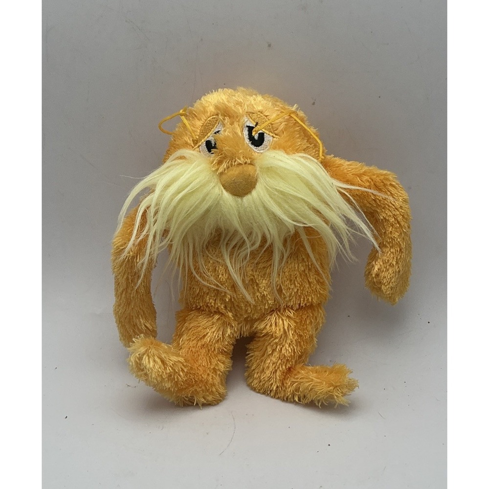 Dr Seuss The Lorax Plush Manhattan Toy 6" Stuffed Animal Orange Fuzzy 2012